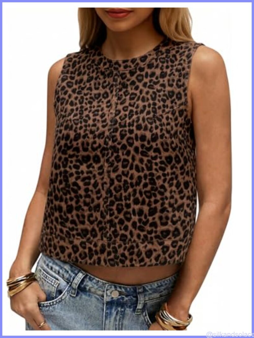 Women's Sleeveless Denim Tank Top Cropped Jean Vest with Back Zipper
